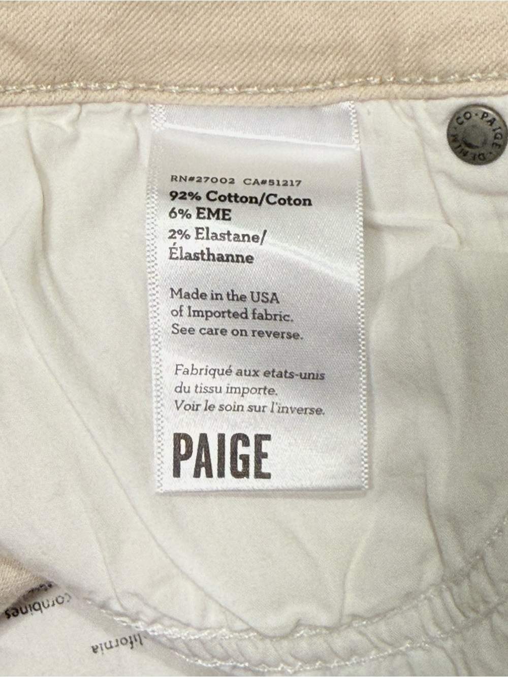 Paige Equestrian Two-Tone Skinny Jeans Ankle Zip Size 30 - Picture 9 of 12